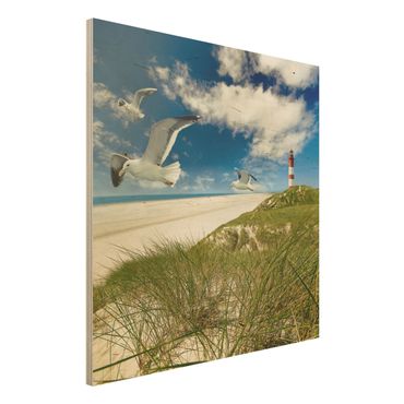 Holzbild Meer - Dune Breeze - Quadrat 1:1