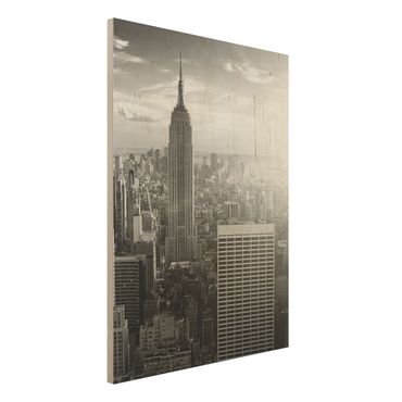 Bild aus Holz - Manhattan Skyline - Hoch 3:4