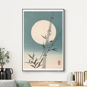 Udskifteligt billede - Japanese Drawing Bamboo And Moon