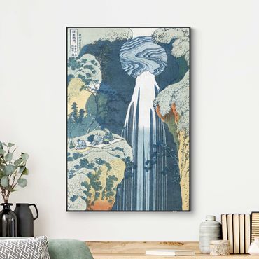 Udskifteligt billede - Katsushika Hokusai – The Waterfall Of Amida