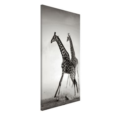 Magnettafel - Giraffenjagd - Memoboard Hoch
