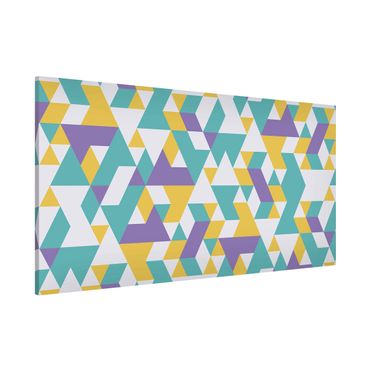 Magnettafel - No.RY33 Lilac Triangles - Memoboard Panorama Quer