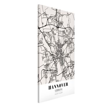 Magnettafel - Stadtplan Hannover - Klassik - Memoboard Hochformat