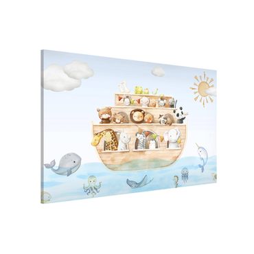 Magnettavle - Cute baby animals on the ark