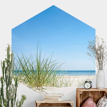 Hexagon Mustertapete selbstklebend - Ostseeküste