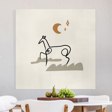 Billede på lærred - Picasso Interpretation - The Horse