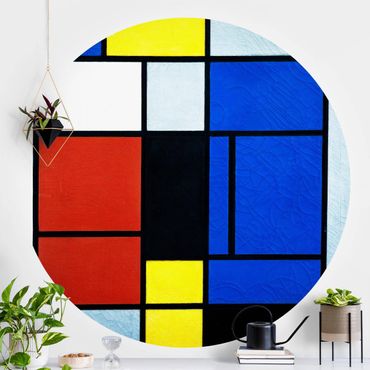 Runde Tapete selbstklebend - Piet Mondrian - Tableau No. 1