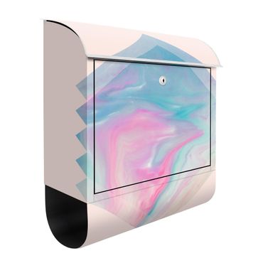 Briefkasten - Pinkes Wasser Marmor