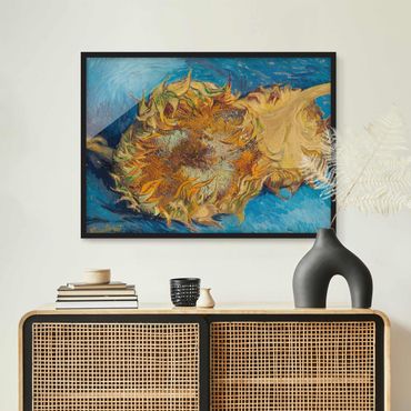 Indrammet plakat - Van Gogh - Sunflowers