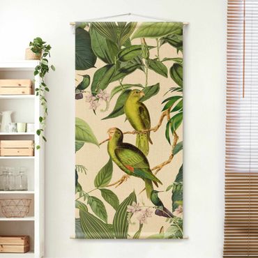 Gobelin - Vintage Collage - Parrot In The Jungle