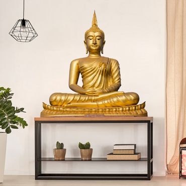 Wandtattoo Goldener Buddha