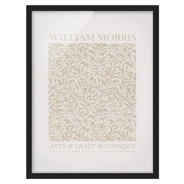 Indrammet plakat - William Morris - Willow Pattern Beige