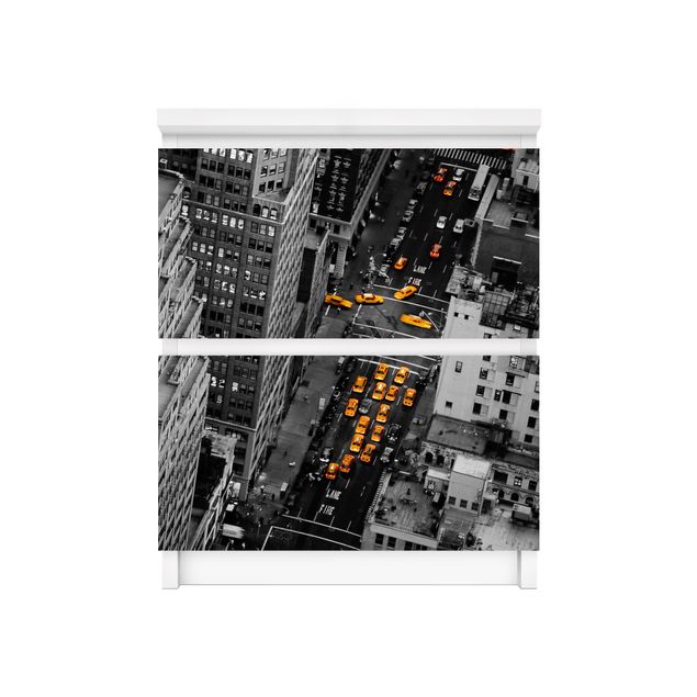Selvklæbende folier sort og hvid Taxi Lights Manhattan