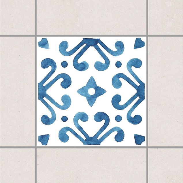 køkken dekorationer Pattern Blue White Series No.7