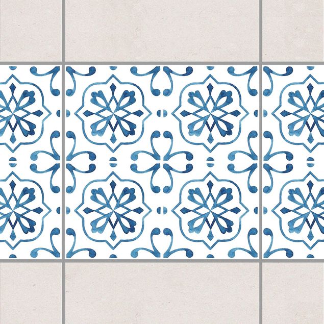 køkken dekorationer Blue White Pattern Series No.4
