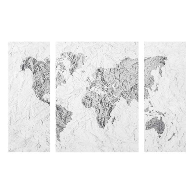 Billeder arkitektur og skyline Paper World Map White Grey