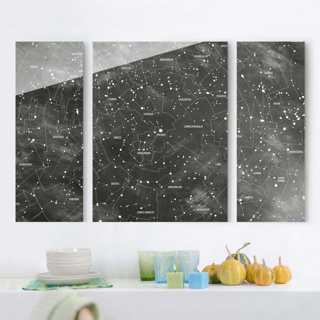 køkken dekorationer Map Of Constellations Blackboard Look