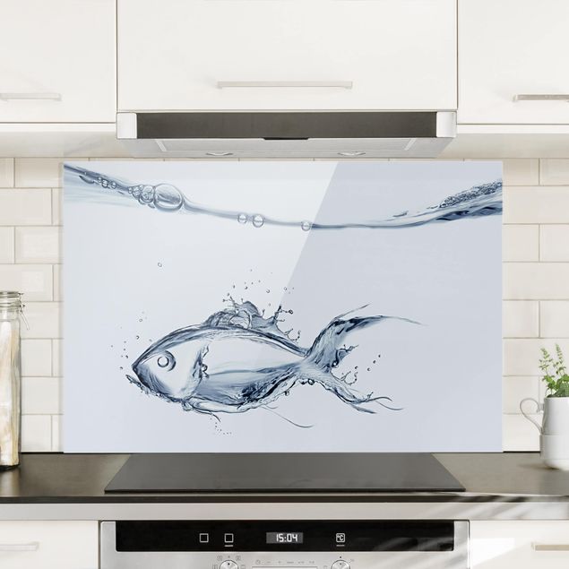 køkken dekorationer Liquid Silver Fish