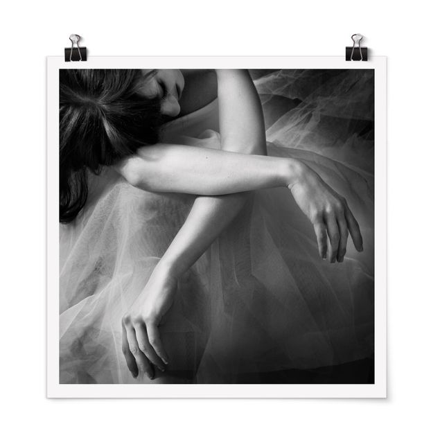 Plakater sort og hvid The Hands Of A Ballerina