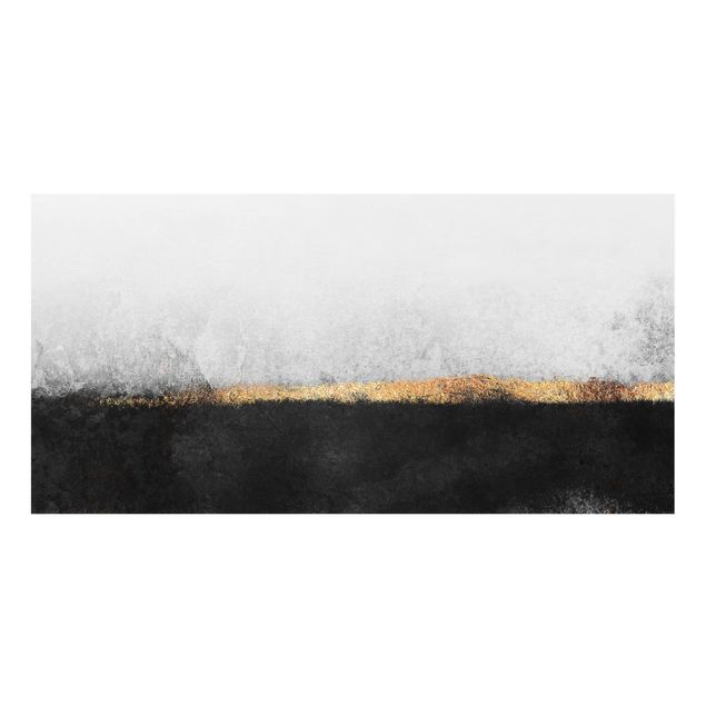 Billeder Elisabeth Fredriksson Abstract Golden Horizon Black And White