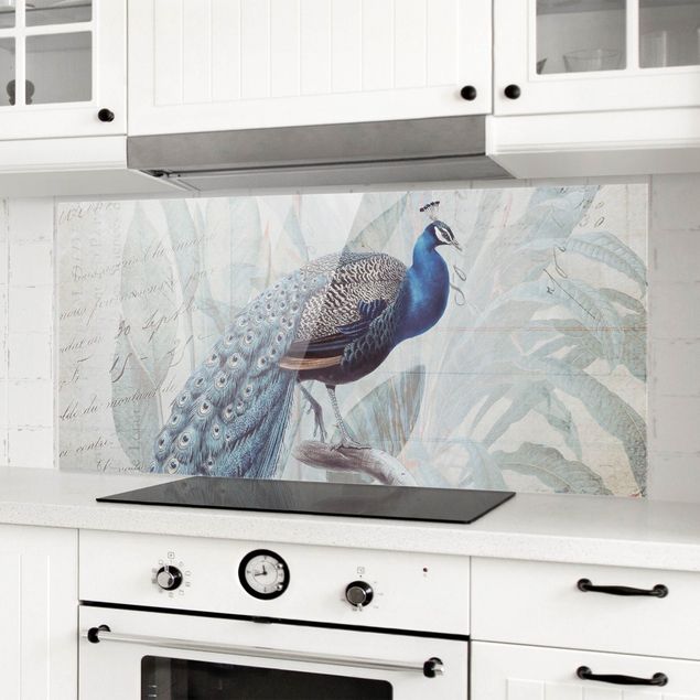 køkken dekorationer Shabby Chic Collage - Peacock