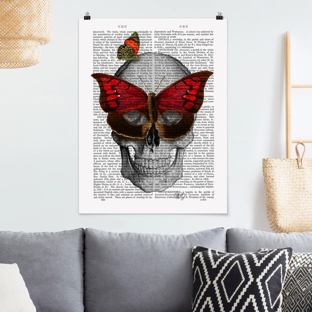 køkken dekorationer Scary Reading - Butterfly Mask