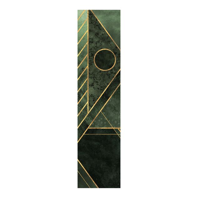 Panelgardiner mønstre Geometric Shapes Emerald Gold