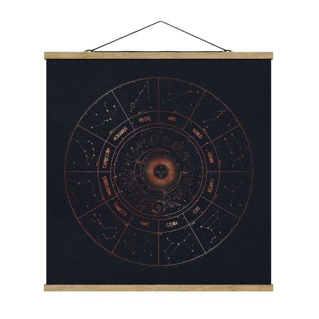 Billeder blå Astrology The 12 Zodiak Signs Blue Gold