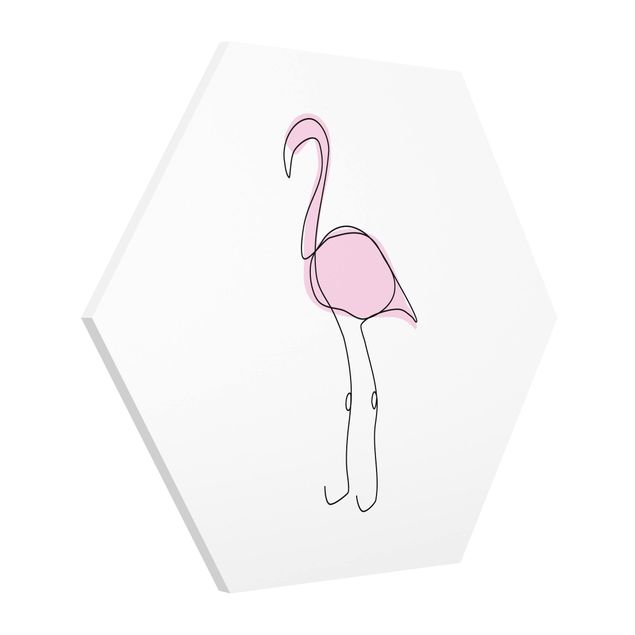 Billeder lyserød Flamingo Line Art