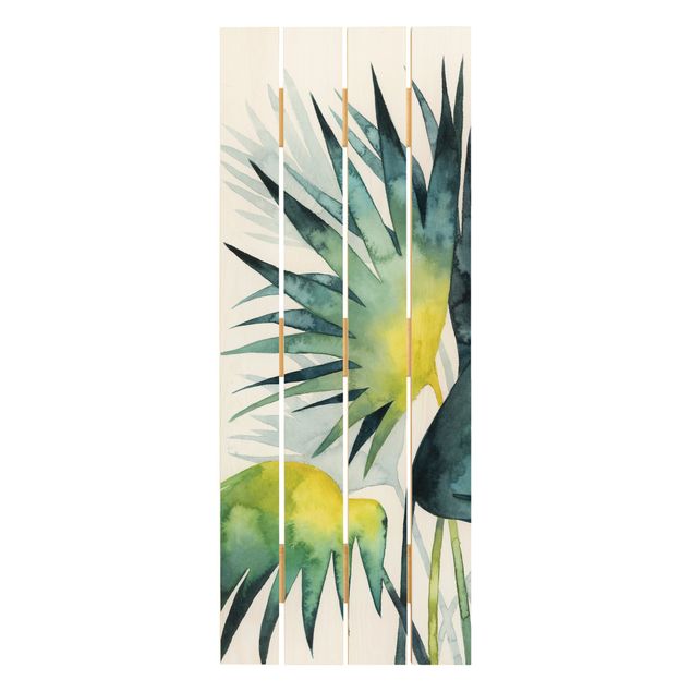 Prints på træ Tropical Foliage - Fan Palm