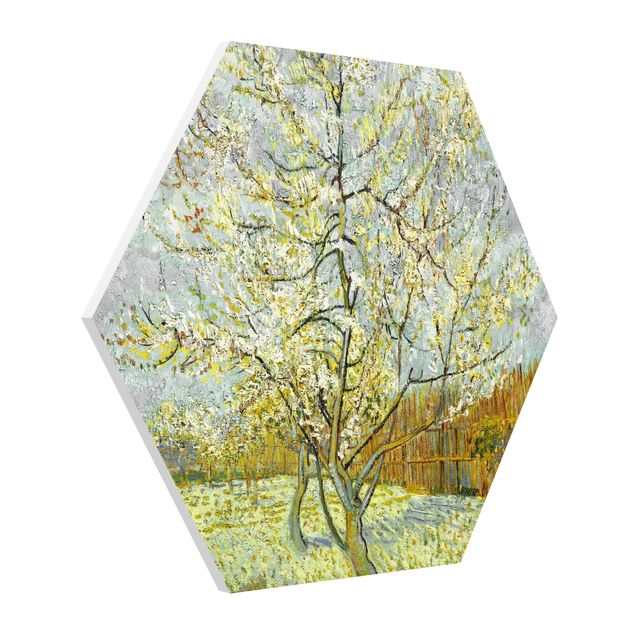 Kunst stilarter post impressionisme Vincent van Gogh - Flowering Peach Tree