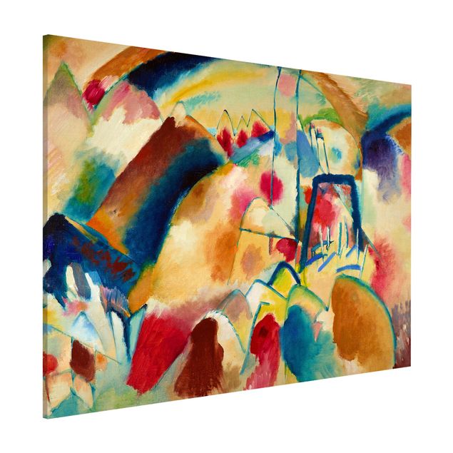 Kunst stilarter ekspressionisme Wassily Kandinsky - Landscape With Church (Landscape With Red Spotsi)