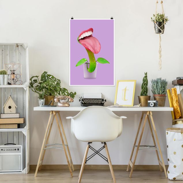 Plakater blomster Carnivorous Plant With Mouth