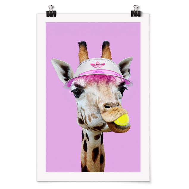 Billeder giraffer Giraffe Playing Tennis