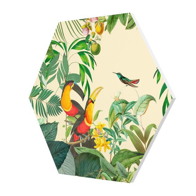 Forex Vintage Collage - Birds In The Jungle