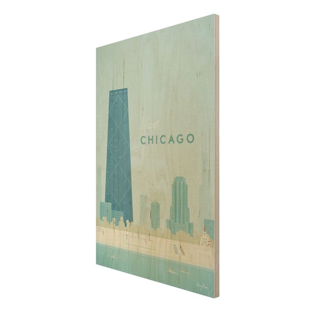 Billeder Henry Rivers Travel Poster - Chicago