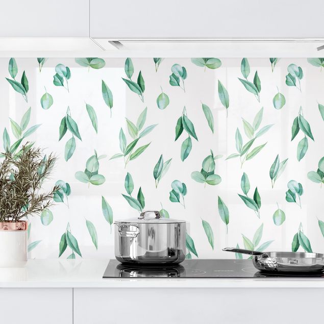 køkken dekorationer Watercolour Eucalyptus Branches Pattern II