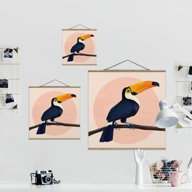 Billeder Laura Graves Art Illustration Bird Toucan Painting Pastel