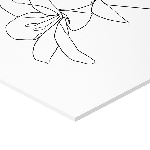 Billeder Line Art Flower Black White
