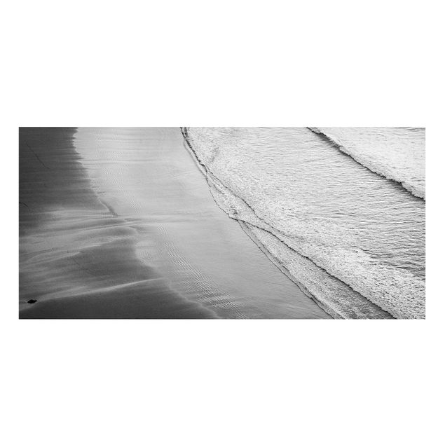 Billeder landskaber Soft Waves On The Beach Black And White