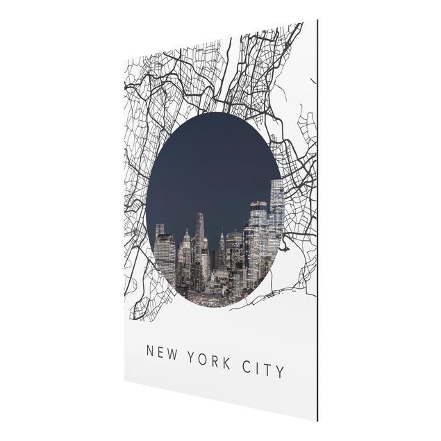 Billeder arkitektur og skyline Map Collage New York City