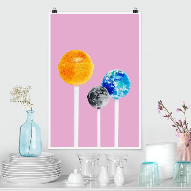 køkken dekorationer Lollipops With Planets