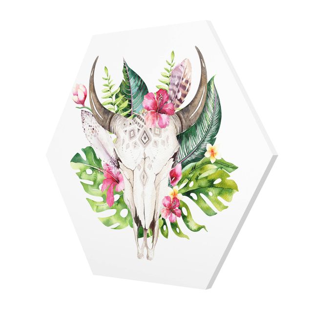 Billeder Tropical Flower Skull