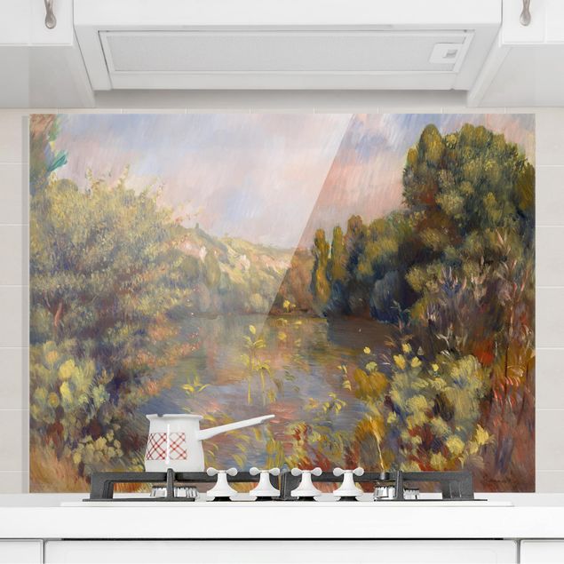 køkken dekorationer Auguste Renoir - Landscape With Lake