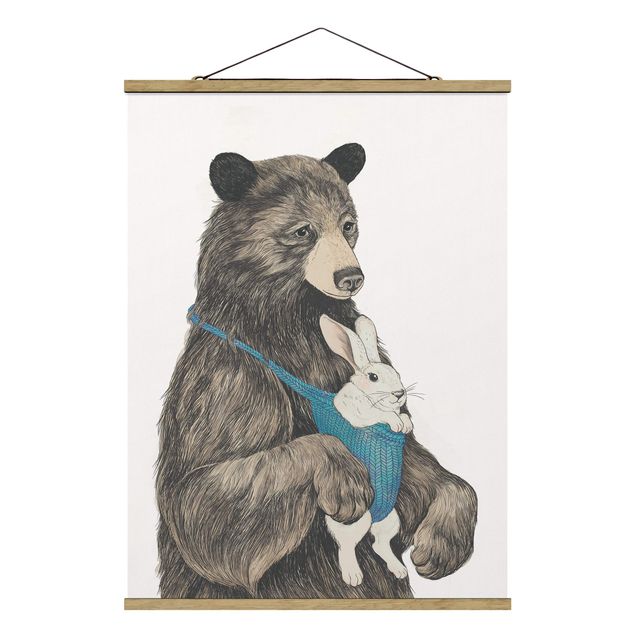 Billeder moderne Illustration Bear And Bunny Baby