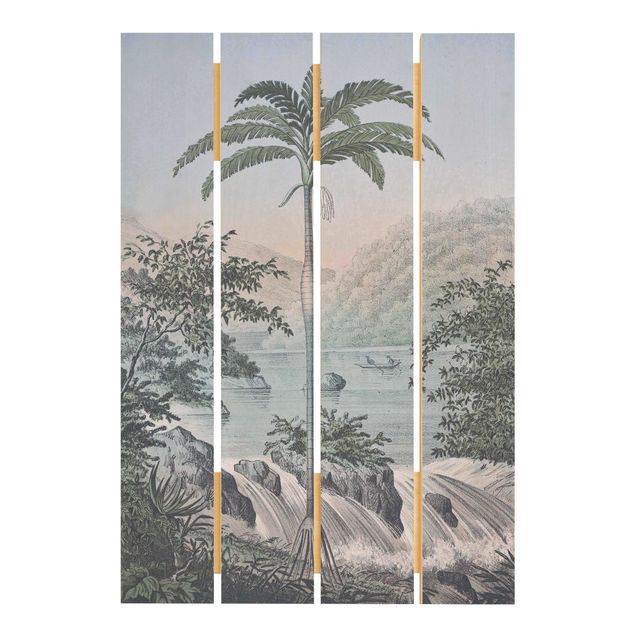 Billeder Andrea Haase Vintage Illustration - Landscape With Palm Tree