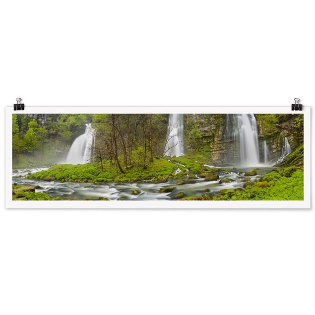 Plakater landskaber Waterfalls Cascade De Flumen