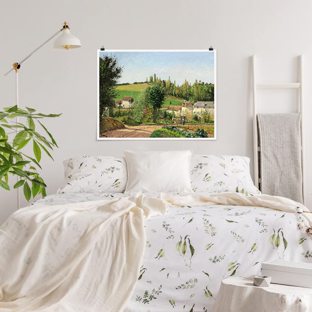 Kunst stilarter pointillisme Camille Pissarro - Hamlet In The SurRolling Hillss Of Pontoise