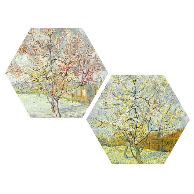Kunst stilarter post impressionisme Vincent Van Gogh - Peach Blossom In The Garden