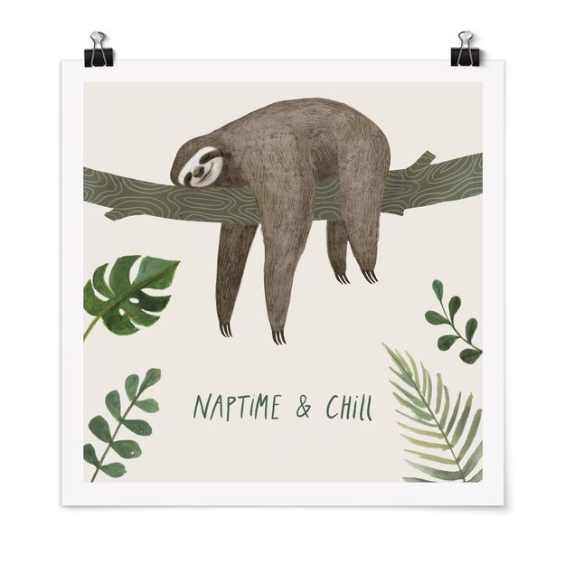 Plakater dyr Sloth Sayings - Chill